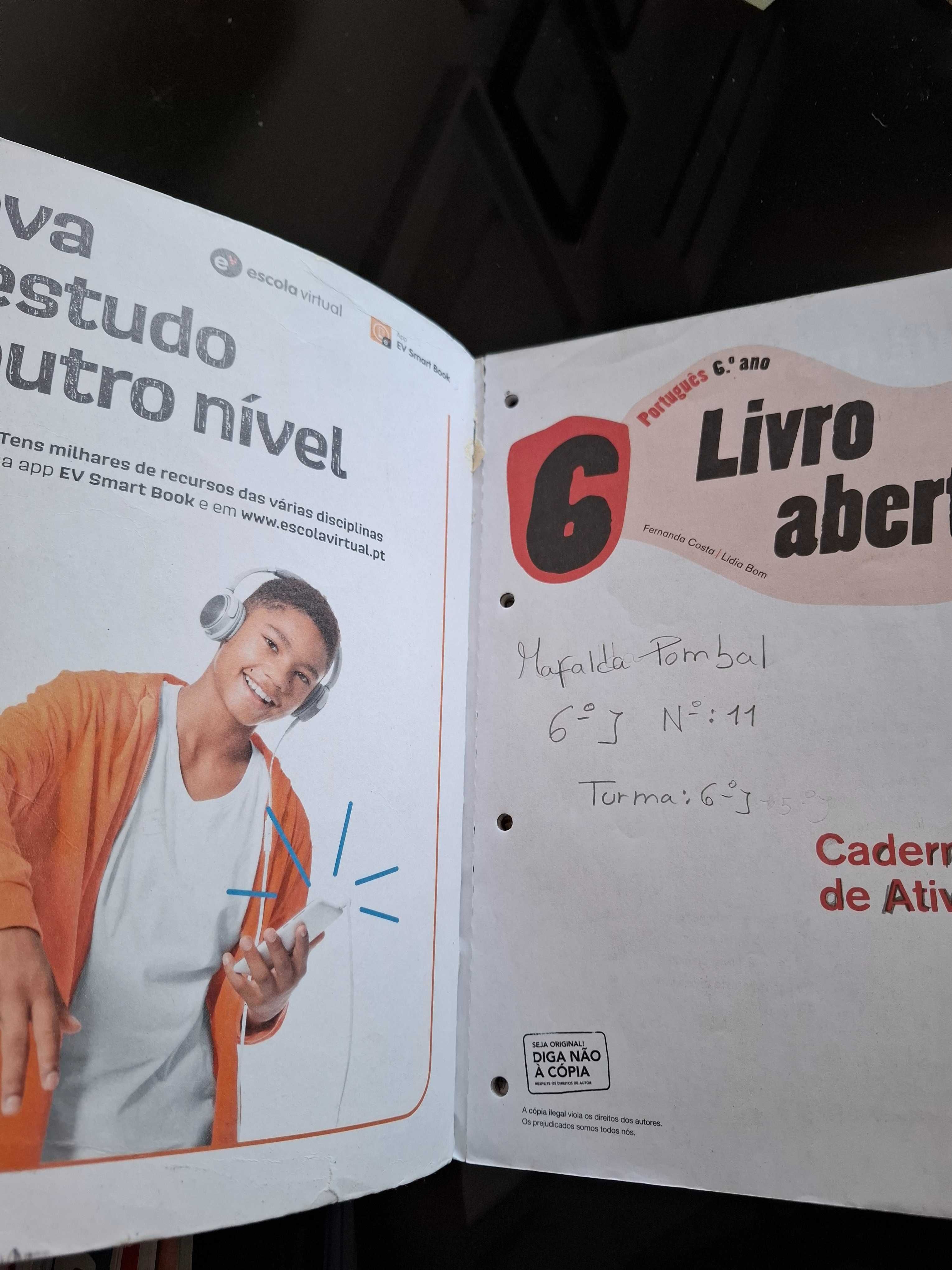 Caderno de atividades de português 6º ano Porto editora