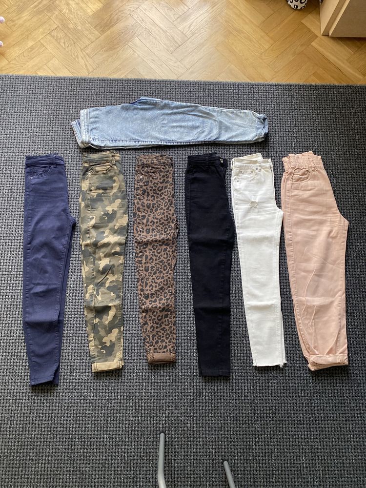 Spodnie jeansy skinny fit mom fit baggy stradivarius 34 XS