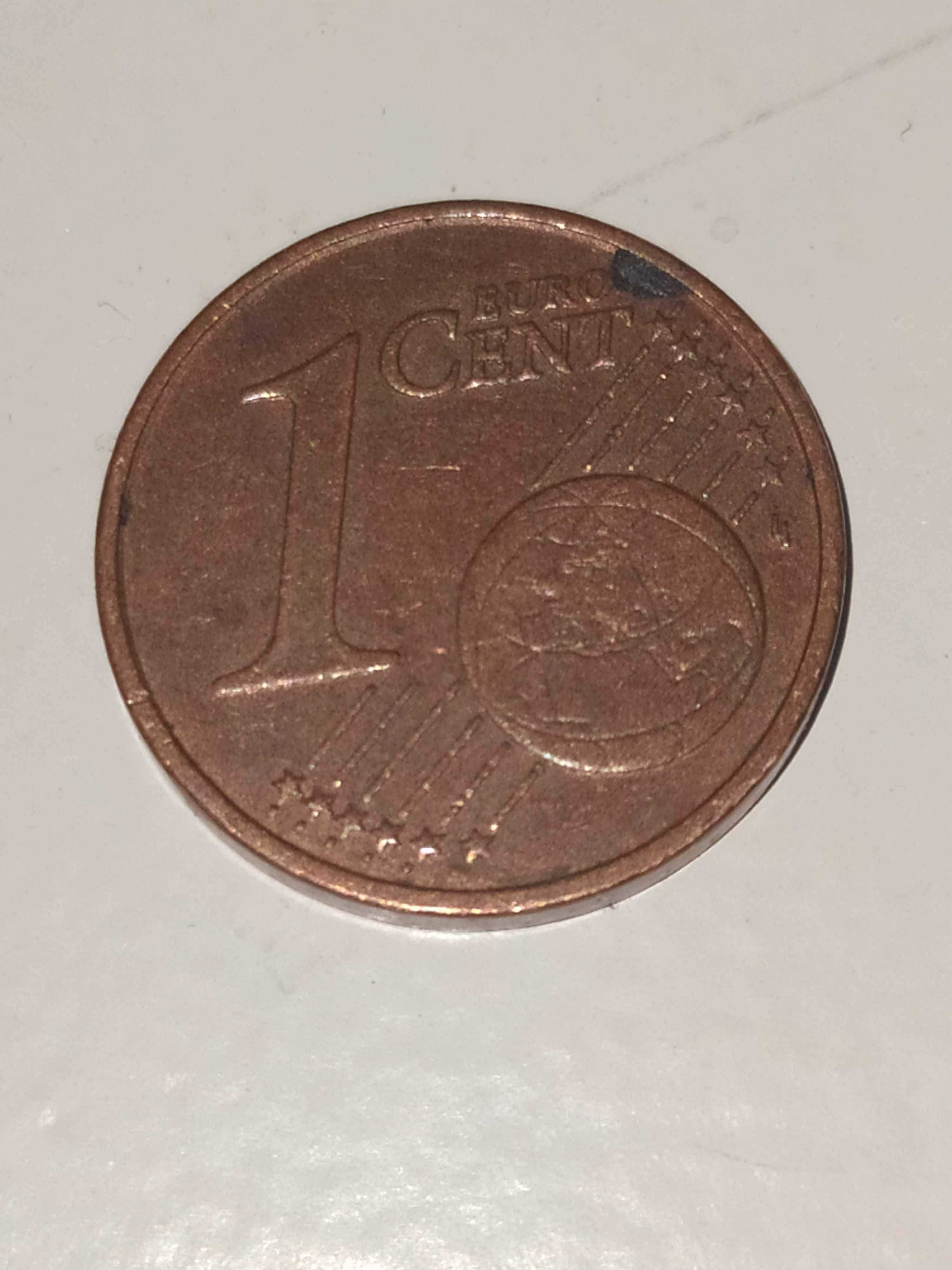 Moedas de 1 e de 5 cêntimos de 1999  França