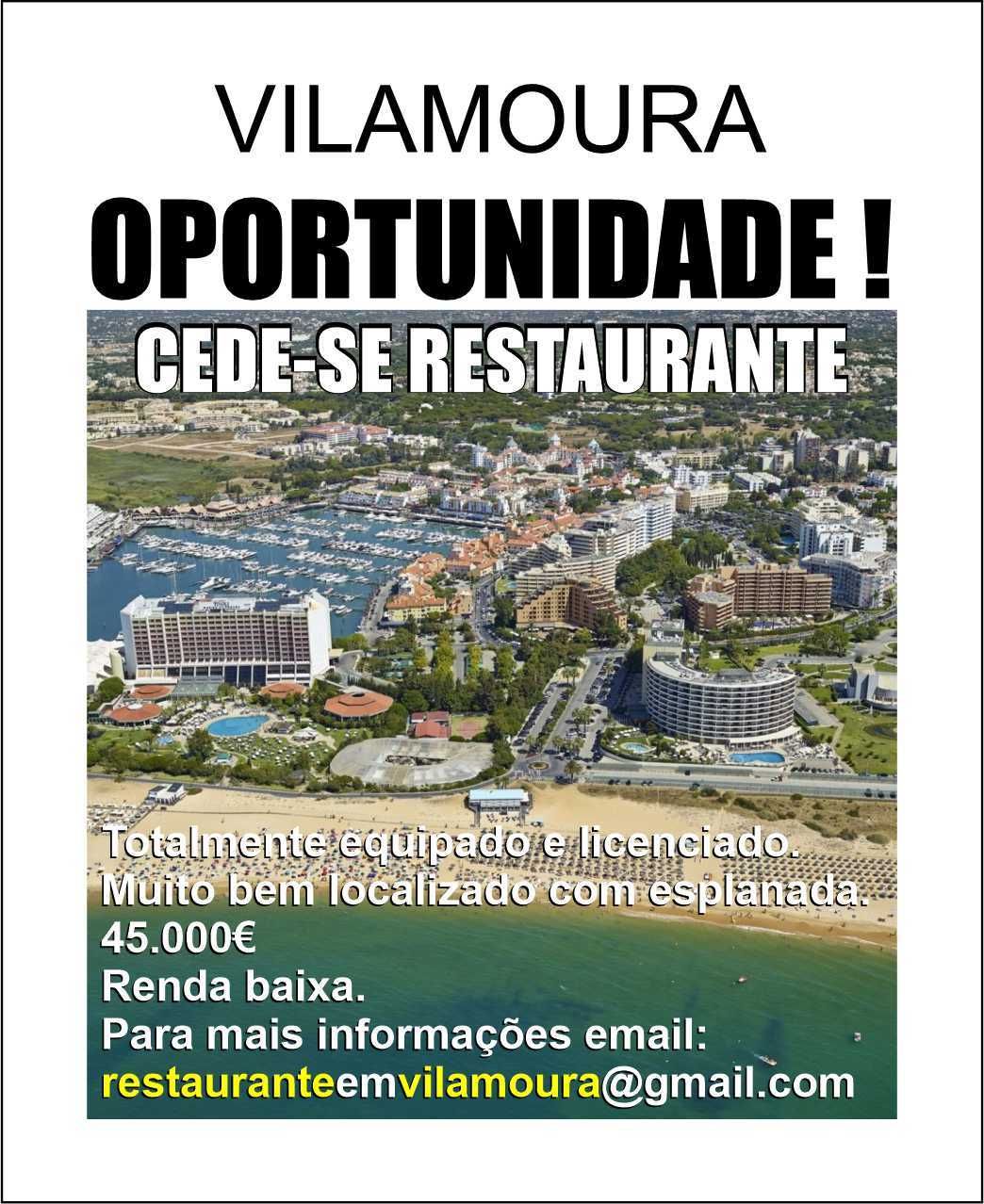Restaurante em Vilamoura - GRANDE OPORTUNIDADE