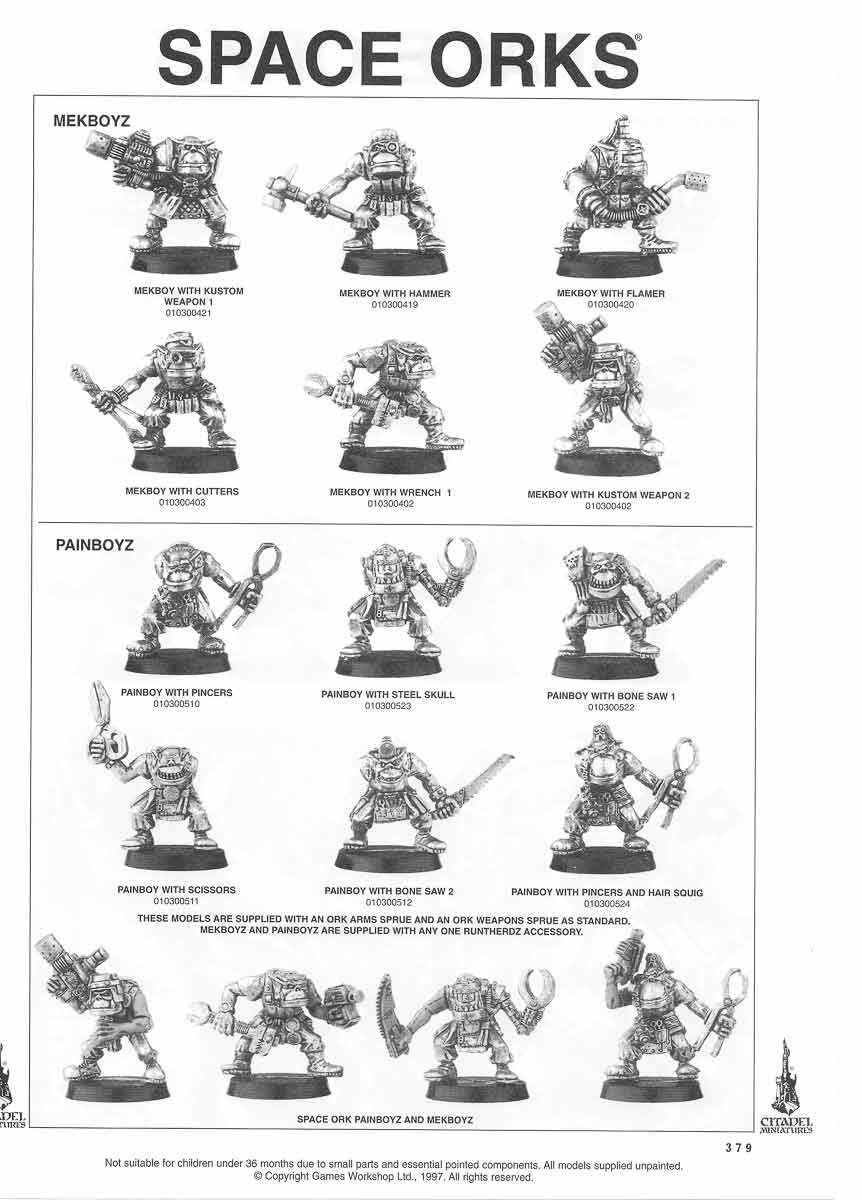 Warhammer 40k / Rogue Trader: Space Orks, Painboyz 6, oldhammer