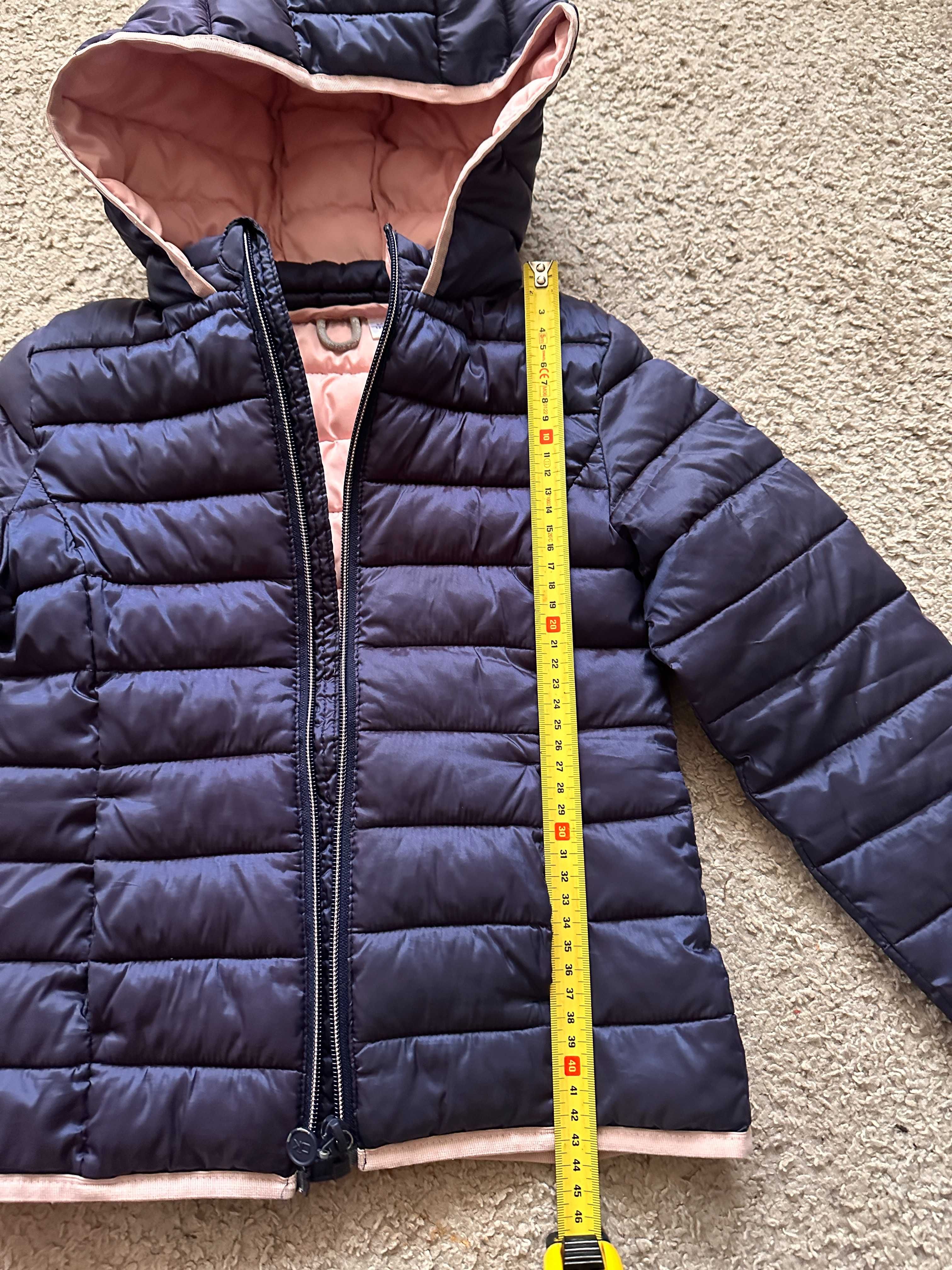 Lekka ciepła kurtka (OKAIDI) niebieski dziewczynka 8 lat (128 cm)