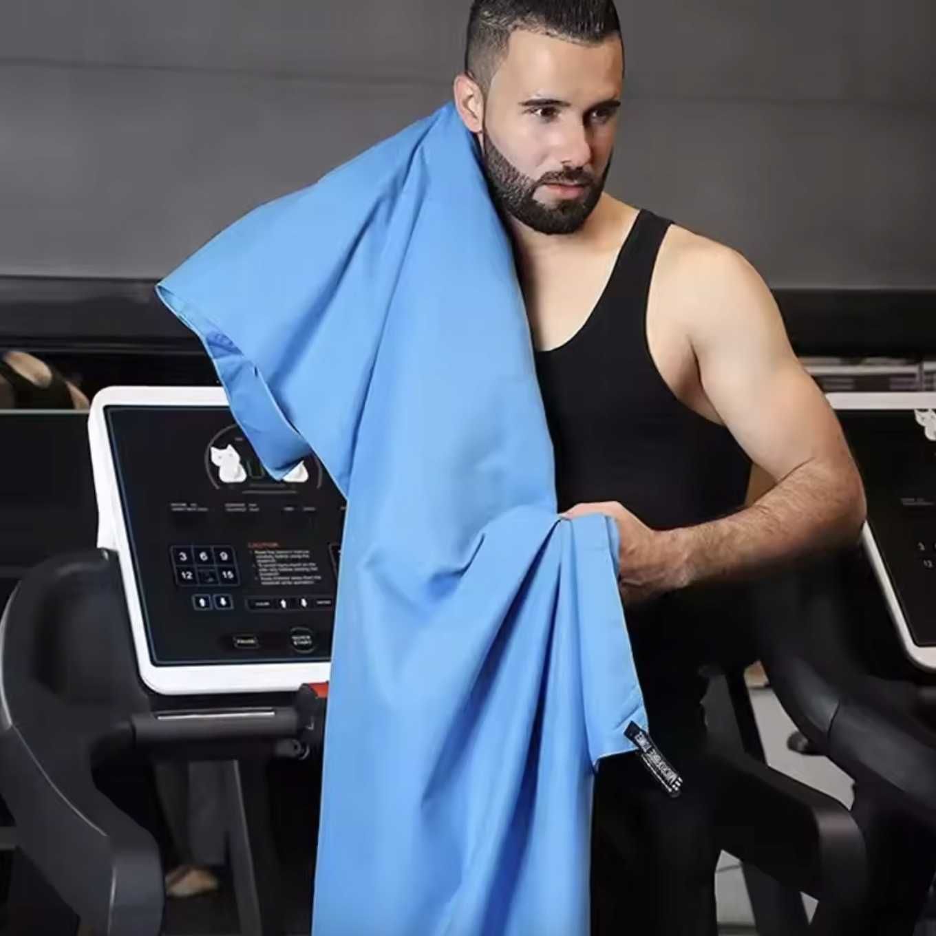 Duży ręcznik szybkoschnący 75×150 sportowy plażowy na siłownię