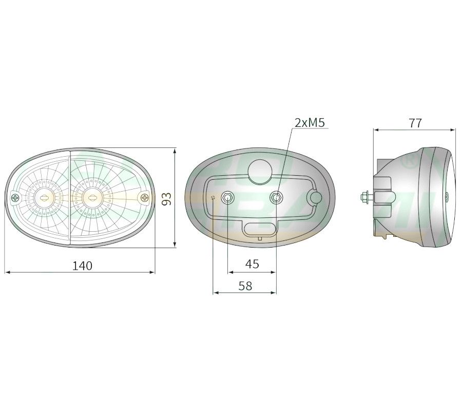 Lampa przednia lewa John Deere 6830