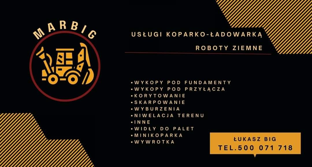 Usługi koparko-ładowarką roboty ziemne