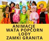 Animacje dla dzieci i atrakcje na festyn - wata cukrowa, popcorn, zamk