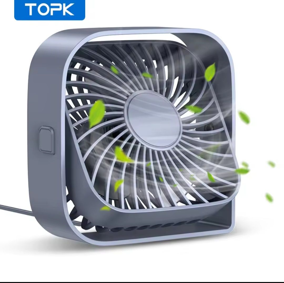 Портативний вентилятор usb TOPK, моб кондиціонер настільний акумулятор