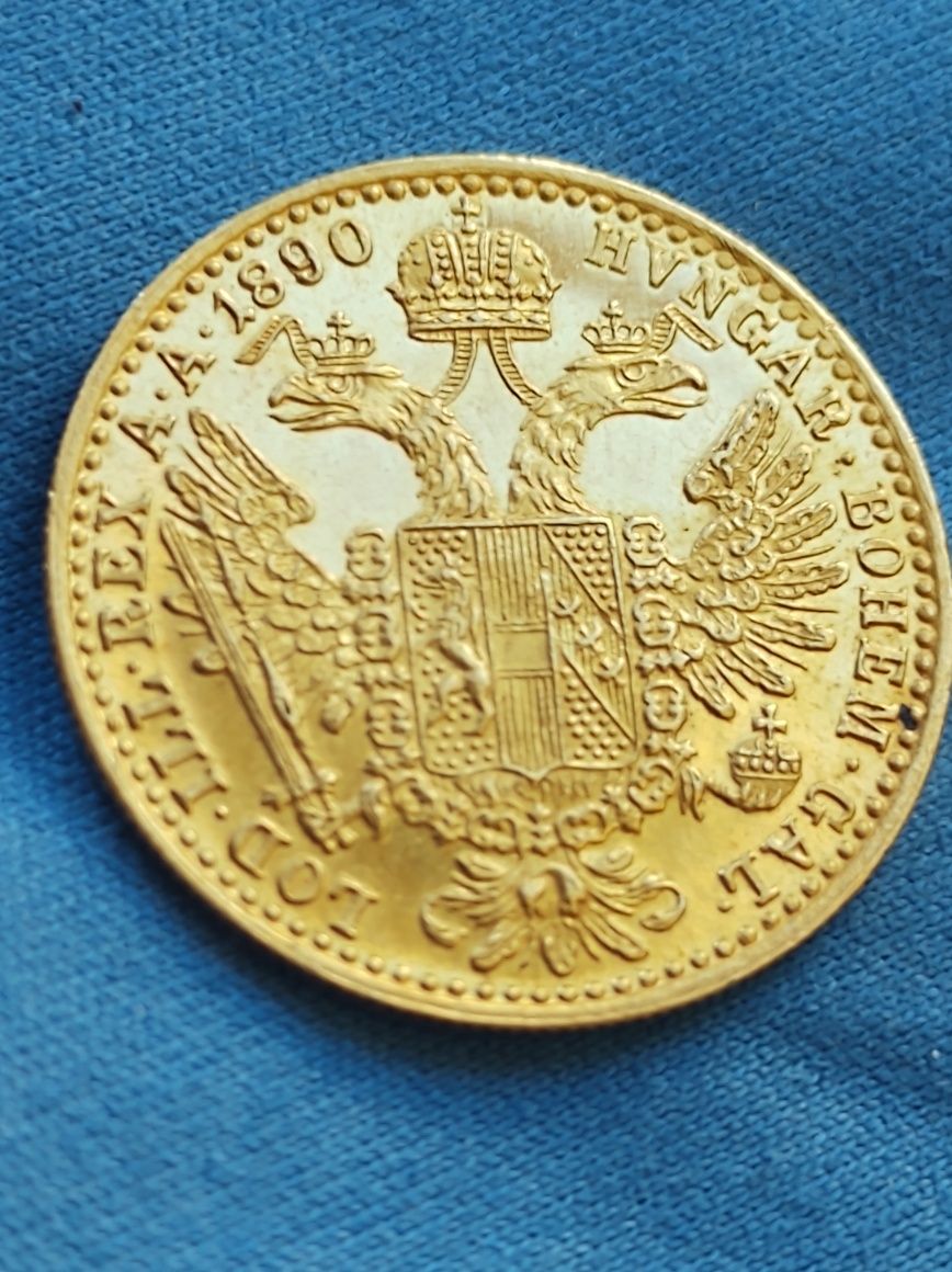 Dukat oryginalne stare bicie 1890r zloto3,49 pr 986
