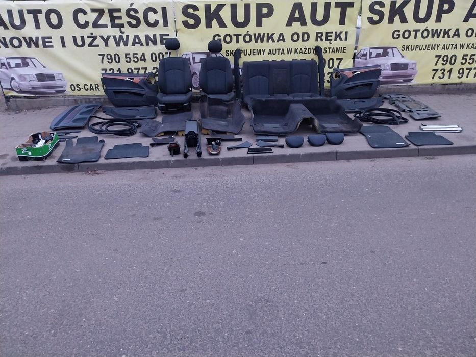 Mercedes w211 sedan E wnętrze tapicerka fotele dywany KPL boczki dekor