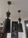 Lampy czarny abazur zestaw kinkiet