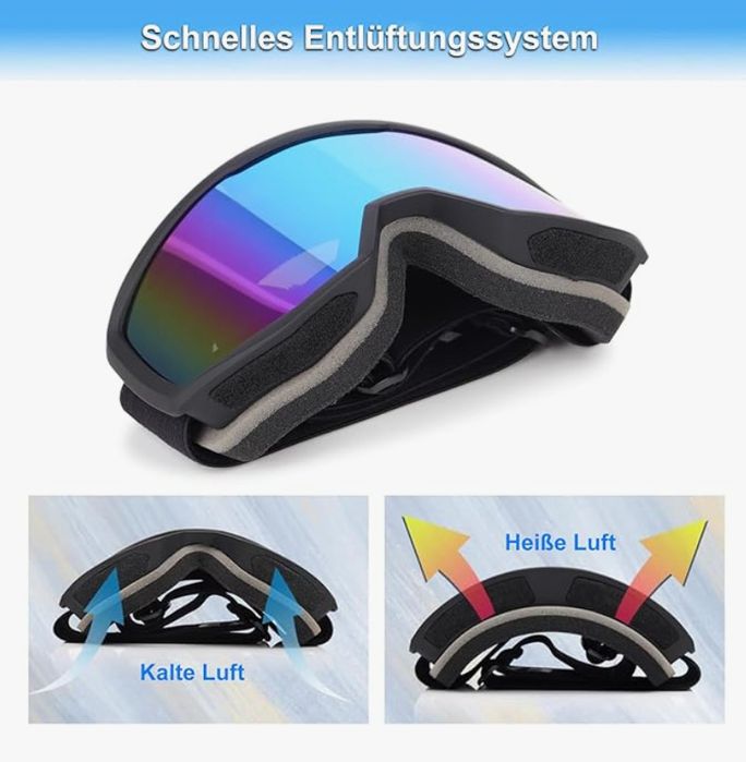 EXP Vision Gogle narciarskie unisex OTG 100% ochrona przes UV