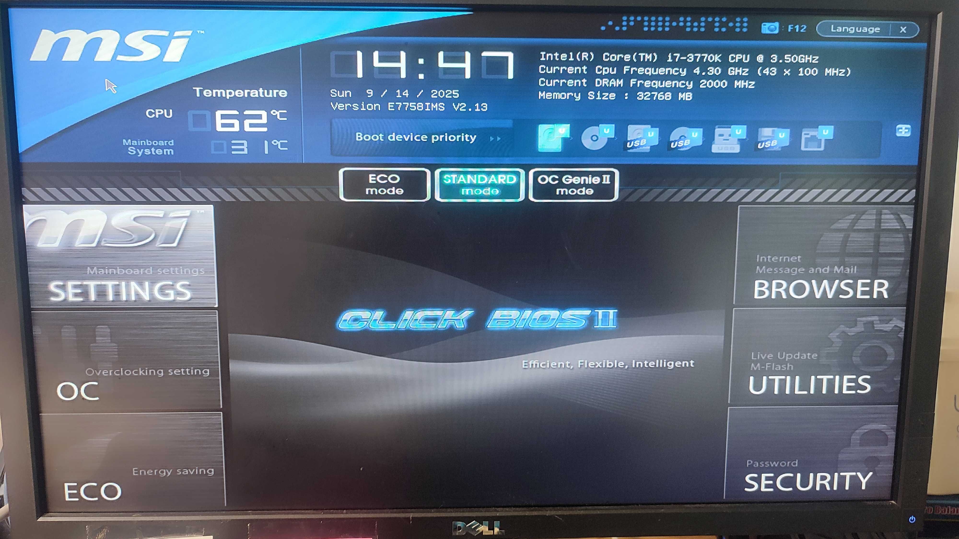 комплект ПК мать MSI z77+проц i7 3770K+ОЗУ 32Gb ddr3+ssd nvme 256Gb