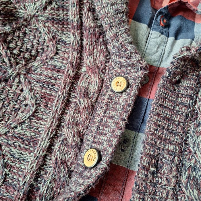 Reserverd sweter kardigan chłopiec 122 warkocz