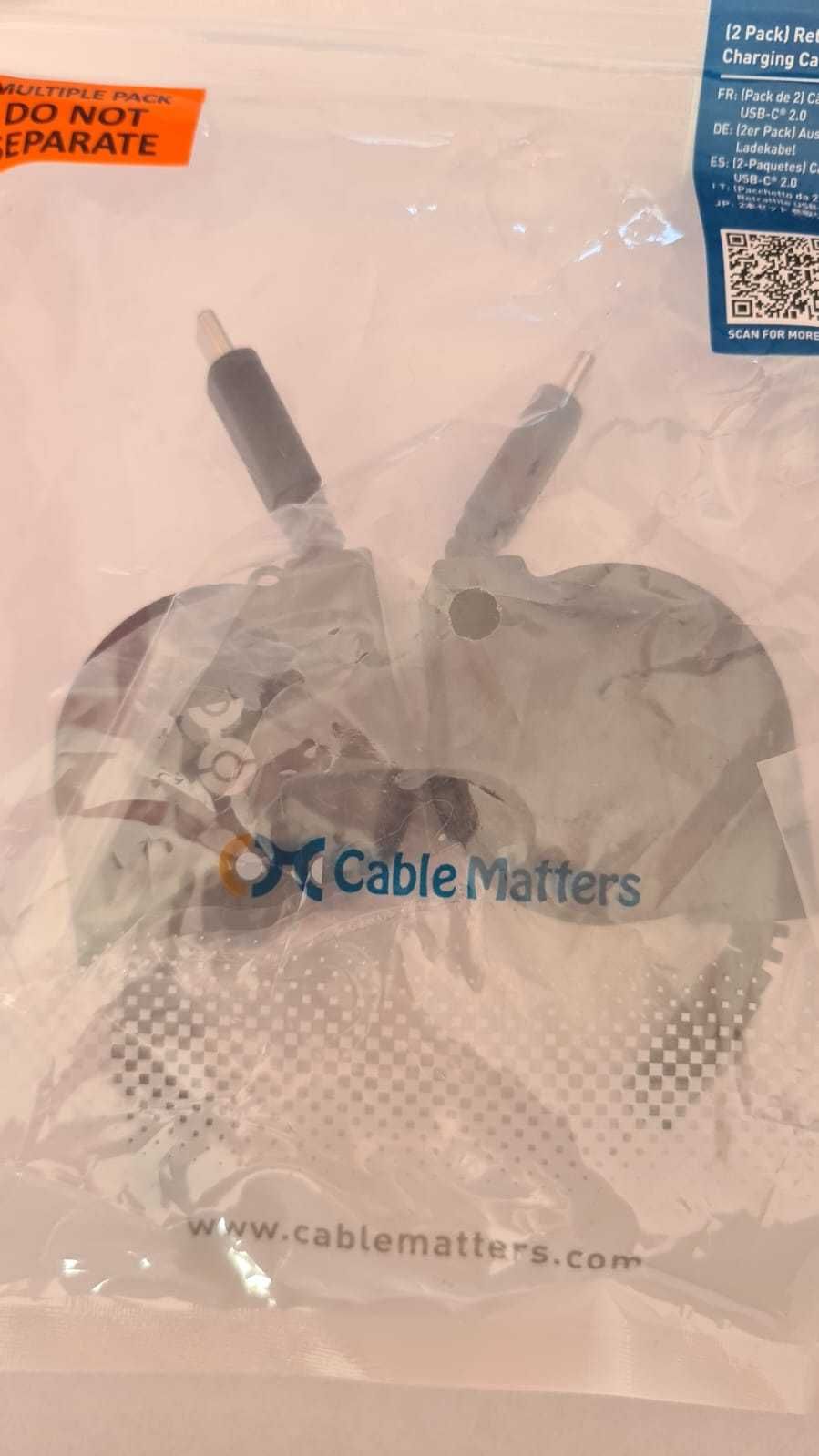 Kabel do ładowarki USB C USB C zwijany 1m 2szt SPP415