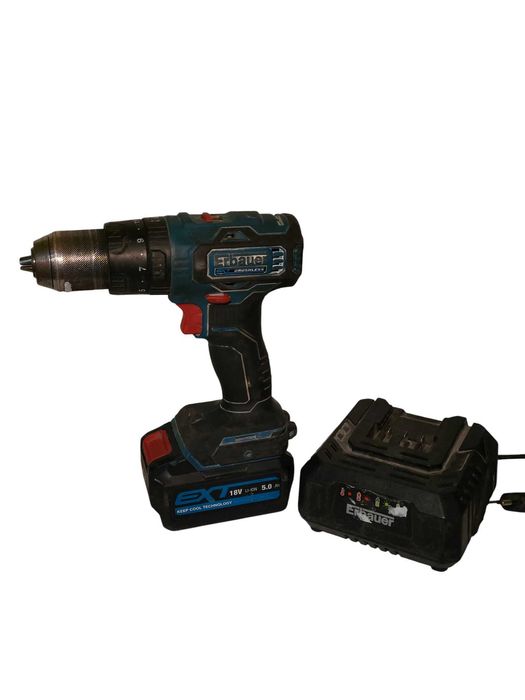 Wkrętarka BEZSZCZOTKOWA Erbauer ECD18-Li-2 18V Aku 5 Ah + Ładowarka