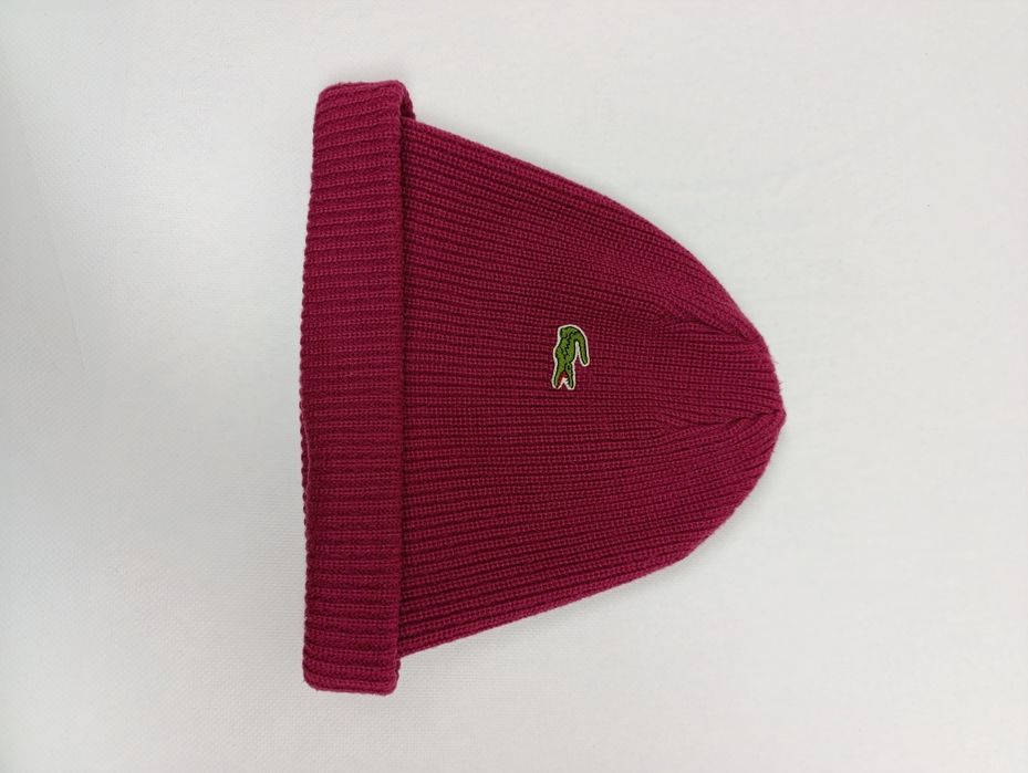 Винтажная шапка бини lacoste beanie hat
