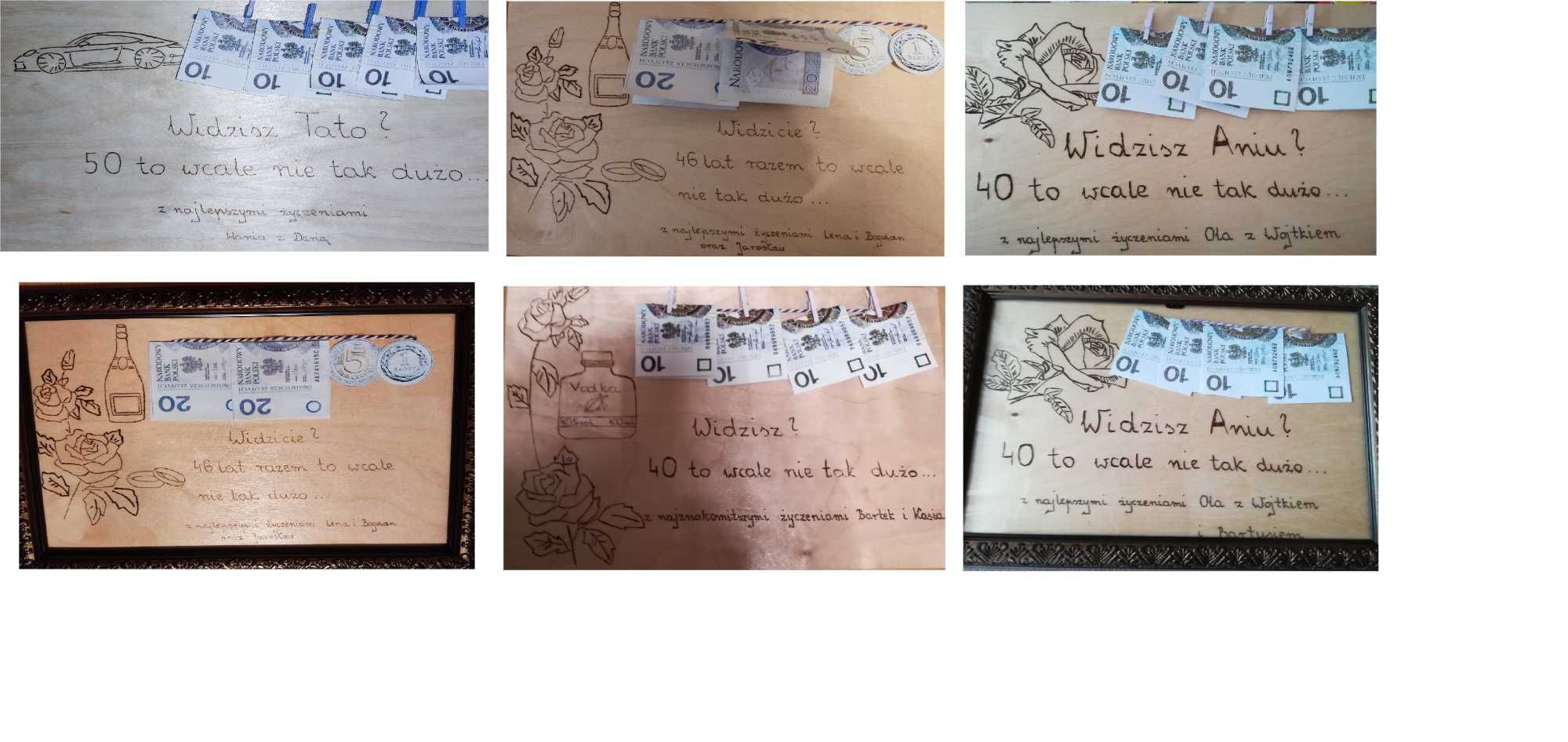 Prezent na 30, 40, 50, 60... urodziny różne wzory