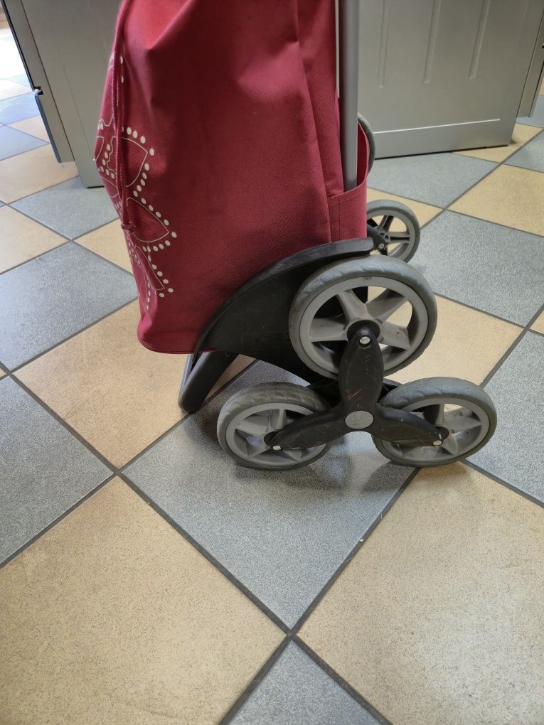 Wózek zakupowy transortowy trójkołowy