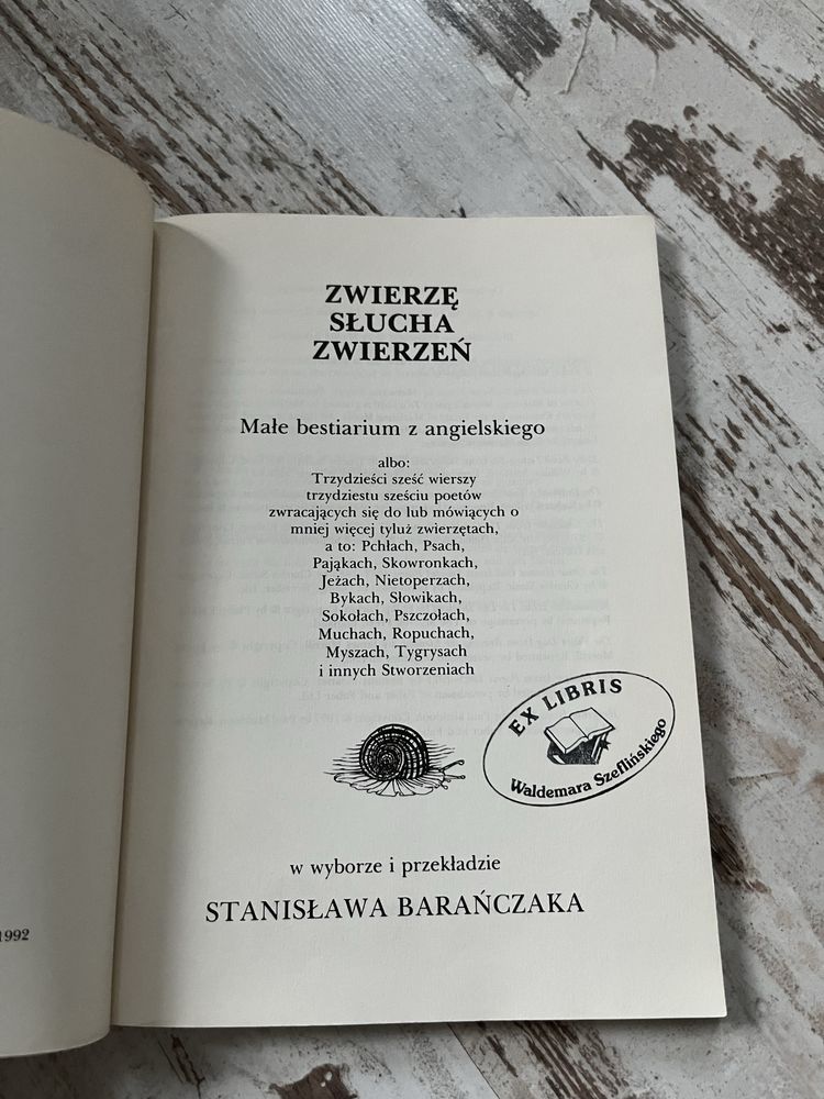 Stanisław Barańczak - Zwierzę słucha zwierzeń