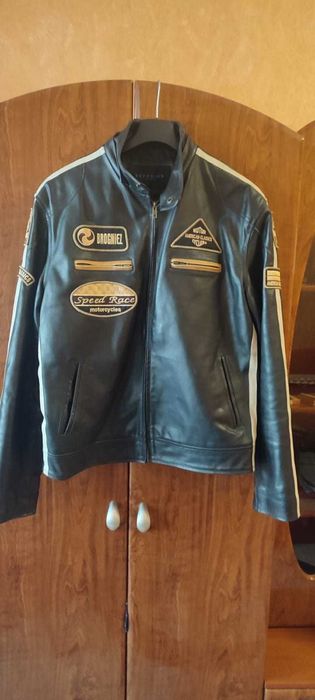 Куртка байкерська, шкiра