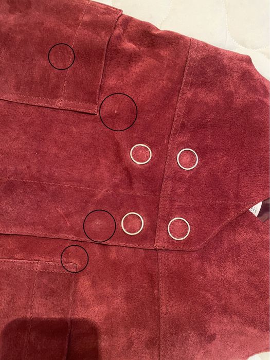 Замшевий сарафан бордового кольору