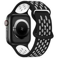 Pasek Apple Watch Beline - Sport Silicone Czarno-Biały 38/40/41mm