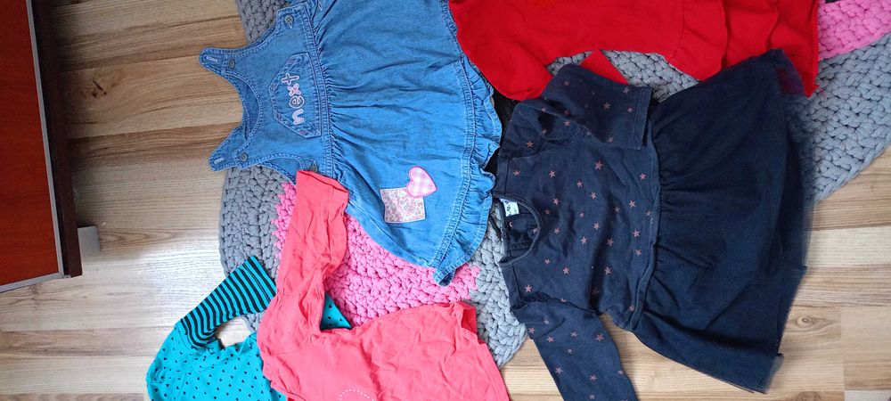 NOWE Zestaw sukienek dla dziewczynki 74 cocodrillo next