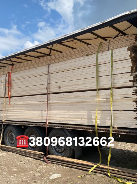 Пиломатеріали сухі строгані для каркасу, дошка стругана 25 45