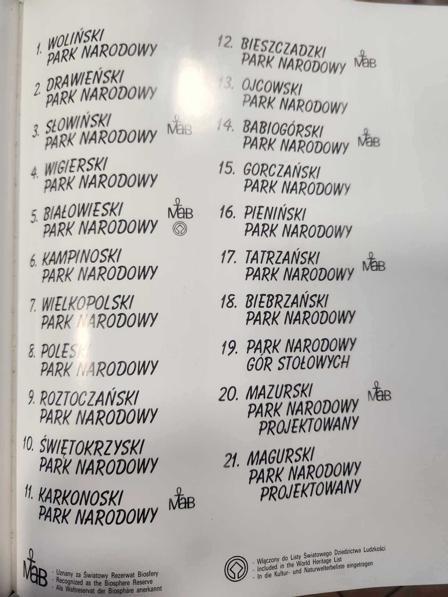 Polskie parki narodowe - języki polski, angielski, niemiecki 1994
