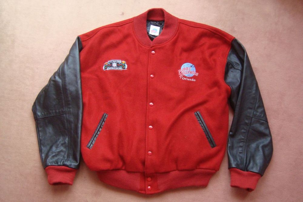 Hollywood Planet , kurtka , pilotka , bejsbolówka skórzana skóra XXL