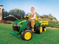JOHN DEERE traktor z przyczepka na akumulator dla dziecka Traktorek 12