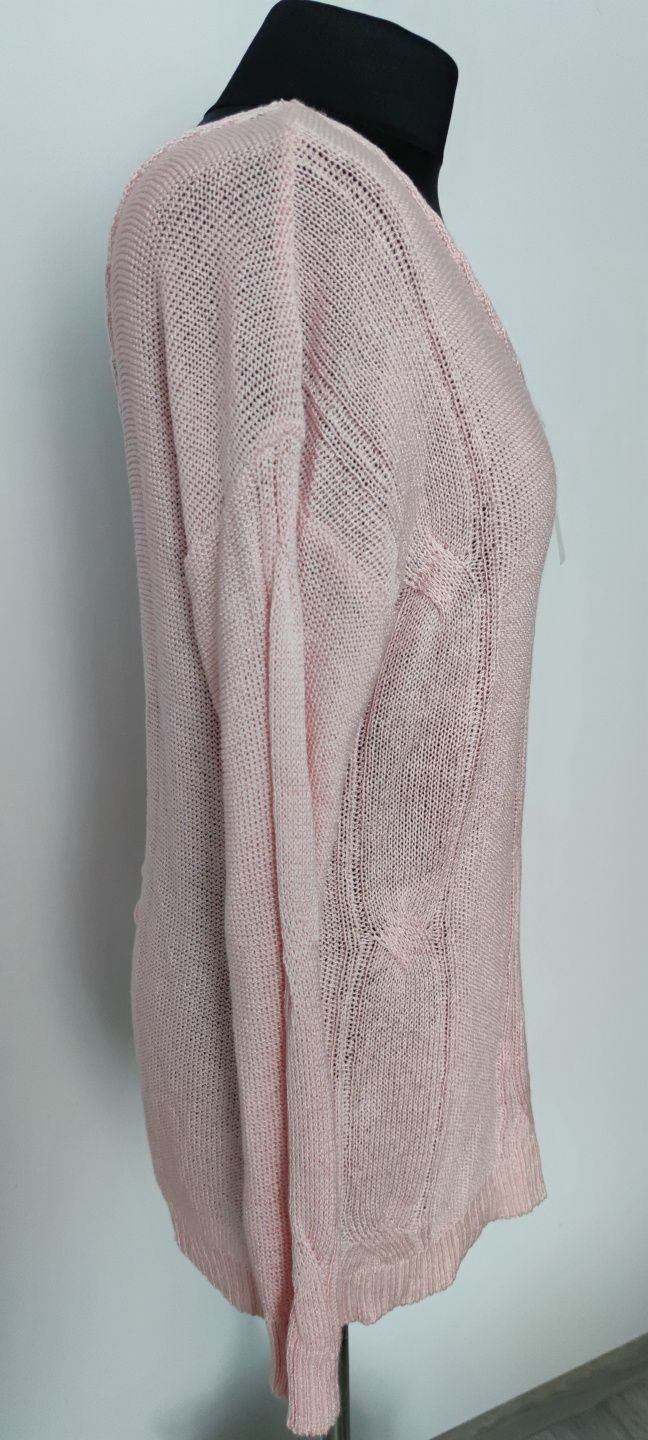 Nowy różowy sweterek wiązany z tyłu rozmiar xl