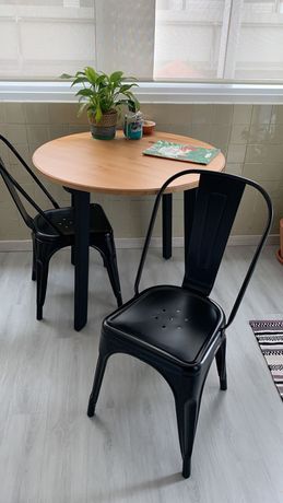4 Cadeiras de jantar Tolix em metal preto