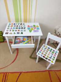 Дитячий Столик "Абетка з цифрами" - Детский столик и стул, развивающий