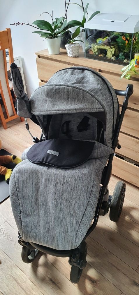 Wózek 2in1 milu kids castello forever szary