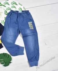 Spodnie joggery bawełniany jeans ostatnie 98/104 mięciutkie wyprzedaż