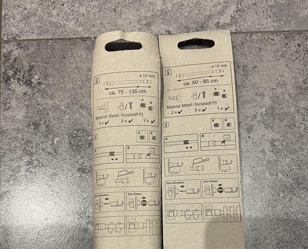 2 Mini karnisze białe