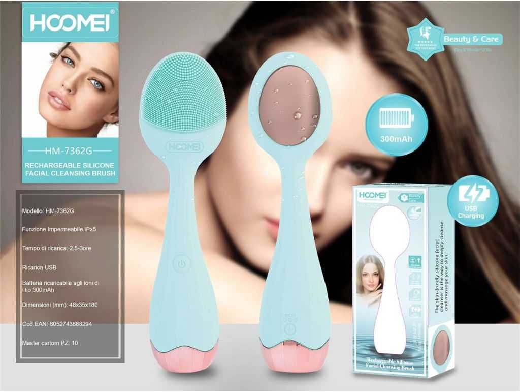 Escova Para Limpeza Facial De Silicone Recarregável