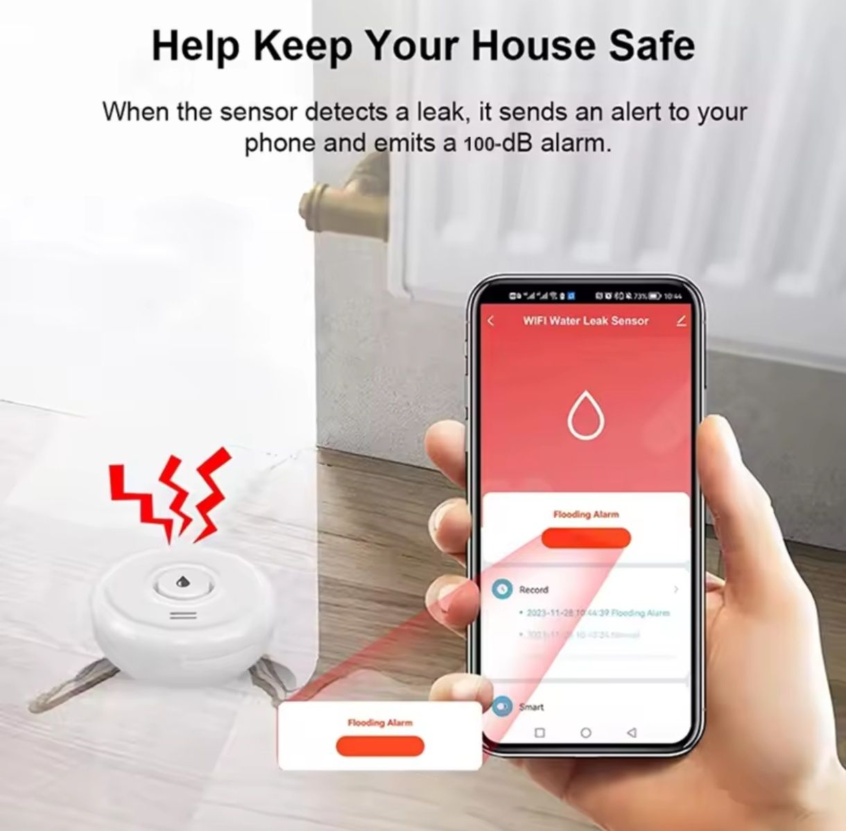 Czujnik zalania WiFi - Smart Home z Alarmem