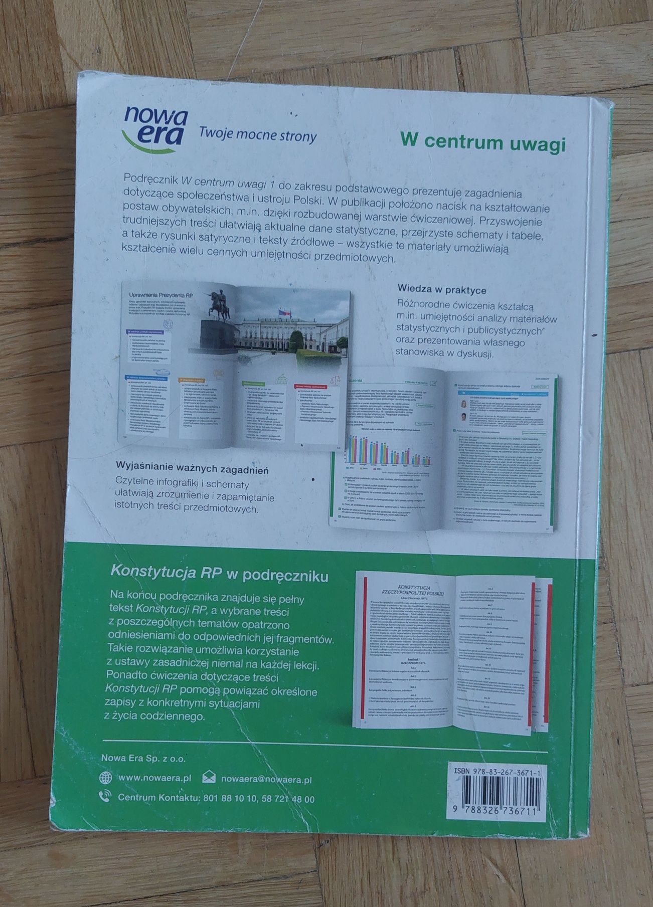 W centrum uwagi 1, podręcznik do wos-u, w bardzo dobrym stanie