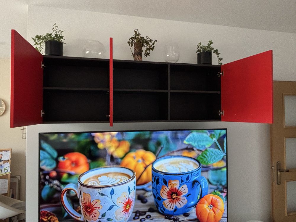 Piekny zestaw- Komoda i szafka BRW reset - Black Red White. Okazja!