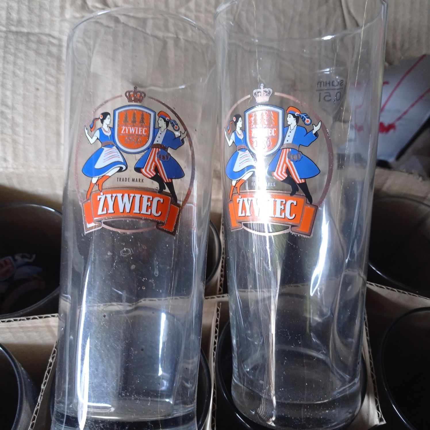 Szklanki szklanka browar żywiec 0.5 litra 12 sztuk vintage retro 2000