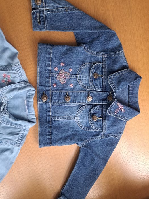 Kurteczka i koszula jeans dla dziewczynki 1-2latka