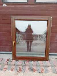 Okno drewniane 112x133 brązowe używane jednoskrzydłowe DOWÓZ CAŁY KRAJ