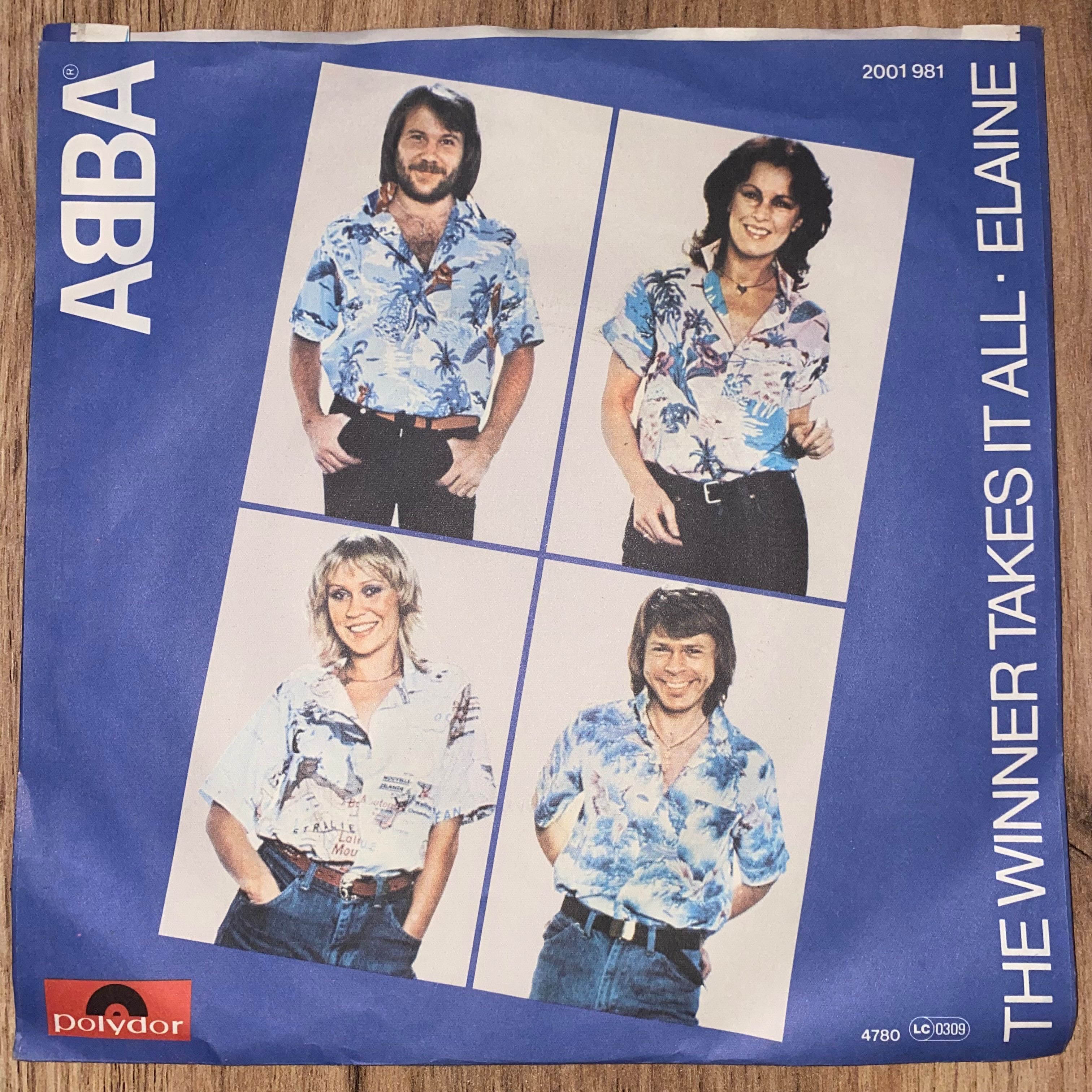 ABBA - The Winner Takes It All / Elaine - Winyl SP 7" - 1980