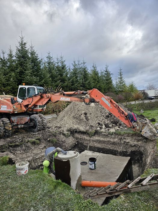 Koparka,koparkoladowarka, minikoparka.ladowarka  wywrotka , rozladunki