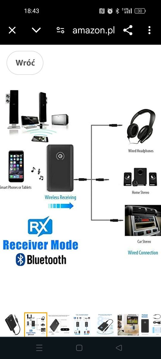 Adapter Bluetooth Audio 5.0, nadajnik Bluetooth 2 w 1, odbiornik Bluet