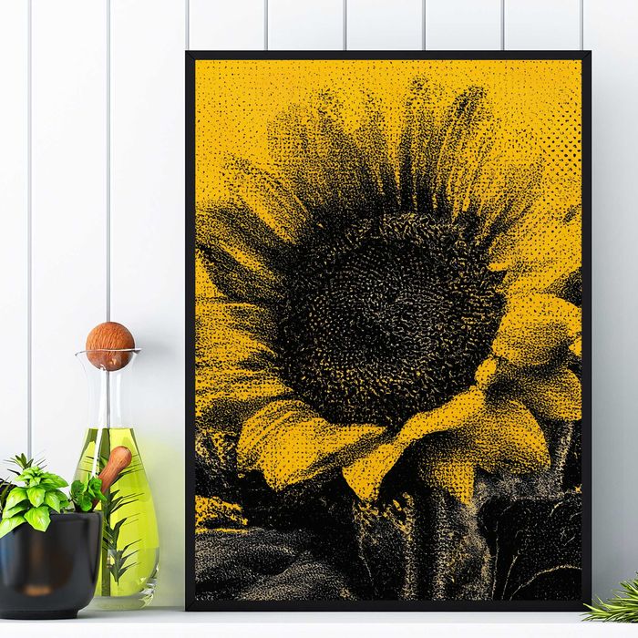 plakat słonecznik do jadalni, plakat słonecznik do kuchni, słonecznik