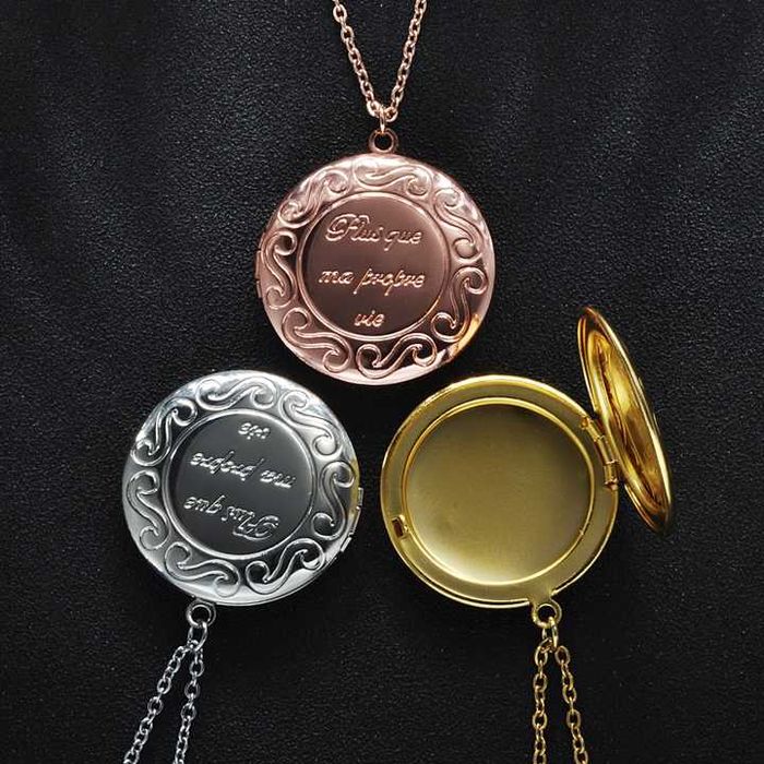 Medalhões para foto Colares únicos grandes Porta comprimidos