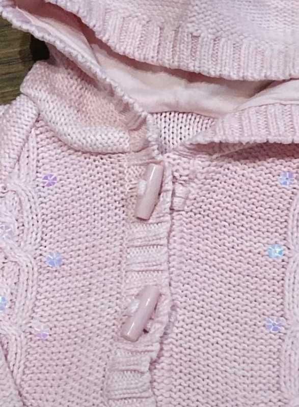 62 Marks spencer różowy sweterek cekiny guziki